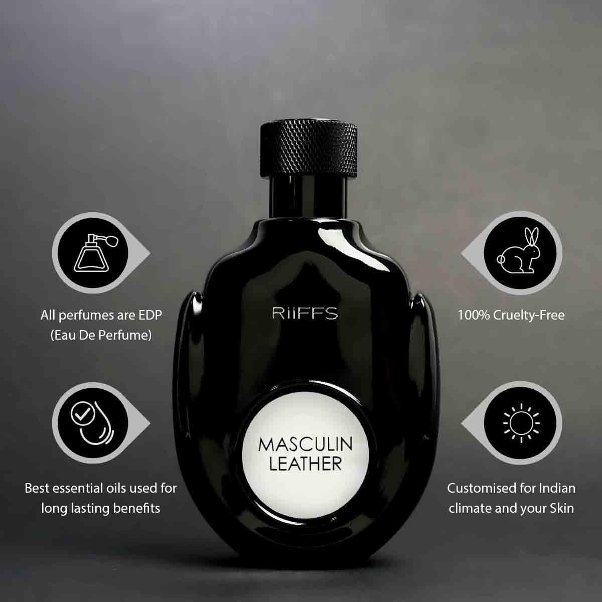Riiffs Masculine Leather For Men Perfume 100ml