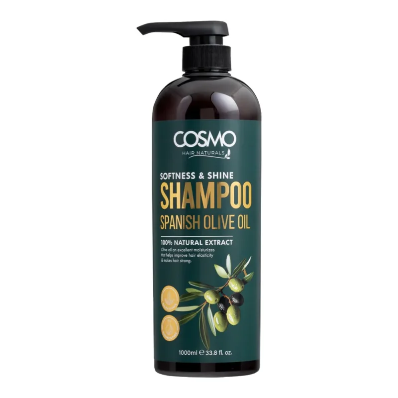 COSMO SOFTNESS & SHINE SPANISH OLIVE OIL SHAMPOO - 1000ML